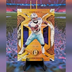 2021 Panini Gold Standard White Gold #/49 Ezekiel Elliott #28 Dallas Cowboys
